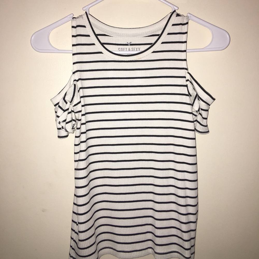 striped american eagle shirt